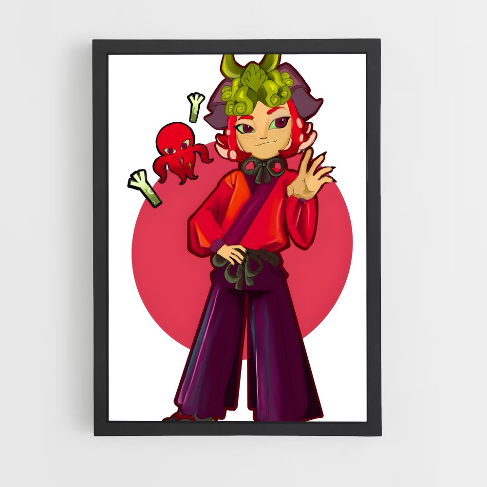 Poster Le Diable à Cornes – affiche Splatoon (vue 2)